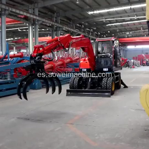 China Correa eslabonada Nueva Mini excavadora de ruedas de 6 toneladas Precio barato
